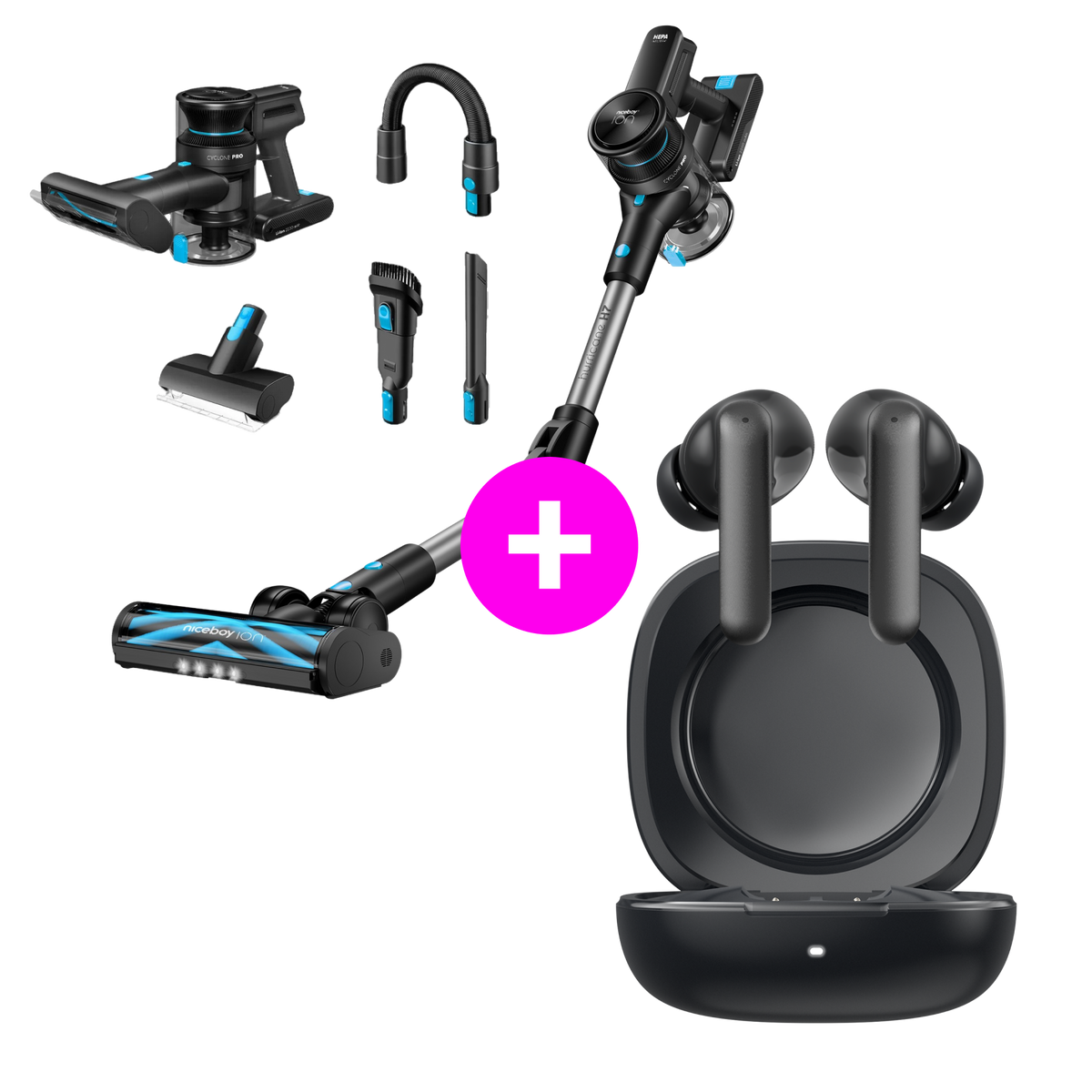 Akčný set Hurricane H7 + Pins 4 PRO Black