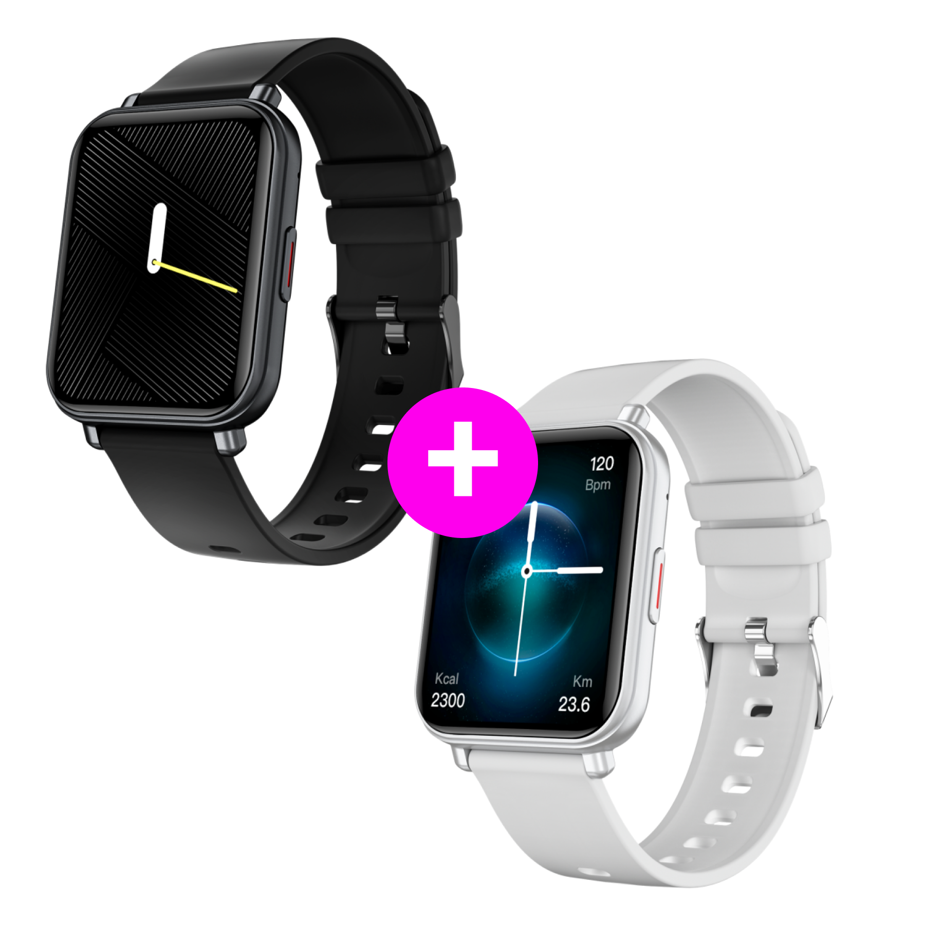 Akční set 2× Watch 4 Black + Silver