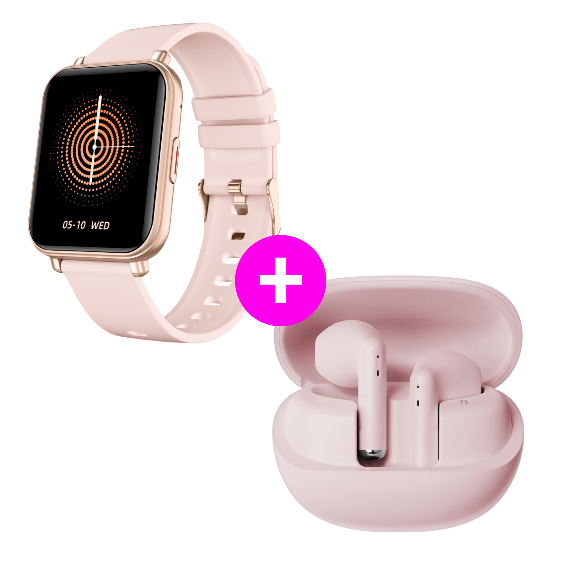 Akčný set Watch 4 Rose + Beans 4 Pink